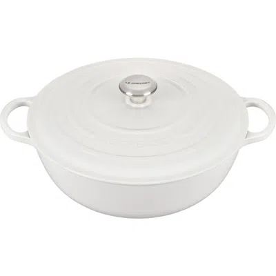 Le Creuset Signature 7.5-quart Enameled Cast Iron Brazier In White