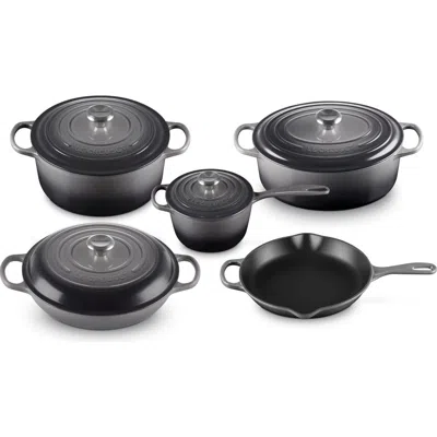 Le Creuset Signature 9-piece Enameled Cast Iron Set In Black