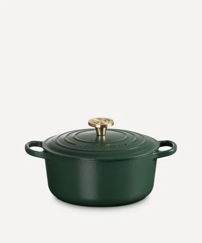 Le Creuset Signature Cast Iron 24cm Casserole In Forest In Green