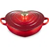 Le Creuset Signature Cast Iron Heart Cocotte In Cerise