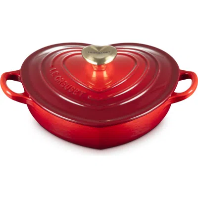 Le Creuset Signature Cast Iron Heart Cocotte In Cerise