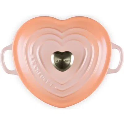 Le Creuset Signature Cast Iron Heart Cocotte In Peche
