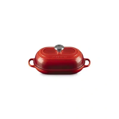 Le Creuset Signature Cast Iron Oval Bread Oven, 11.5 In., Cerise