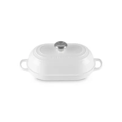 Le Creuset Signature Cast Iron Oval Bread Oven, 11.5 In., White