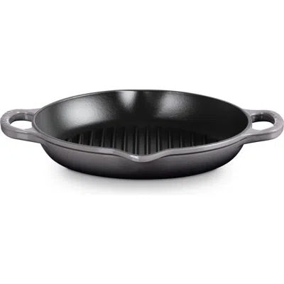 Le Creuset Signature Deep Round Enamel Cast Iron Grill Pan In Oyster