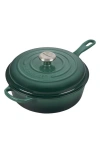 Le Creuset Cast Iron 3.75 Quart Signature Cassadou In Artichaut