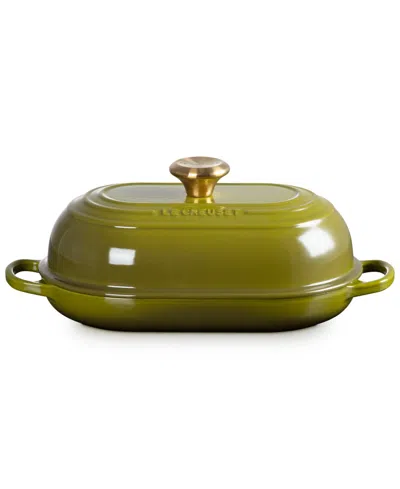 Le Creuset Signature Enameled Cast Iron 4 Oz. Oval Bread Oven In Green