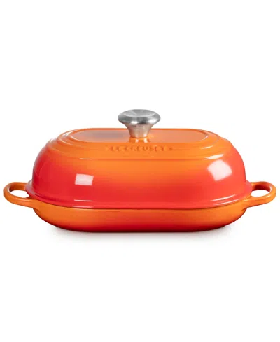 Le Creuset Signature Enameled Cast Iron 4 Oz. Oval Bread Oven In Orange