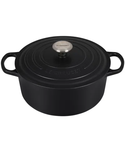 Le Creuset Signature Enameled Cast Iron 5.5 Qt. Round Dutch Oven In Black