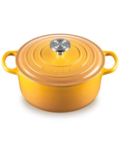 Le Creuset Signature Enameled Cast Iron 5.5 Qt. Round Dutch Oven In Yellow