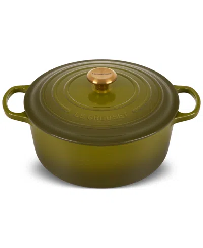 Le Creuset Signature Enameled Cast Iron 7.25-quart Round Dutch Oven In Green