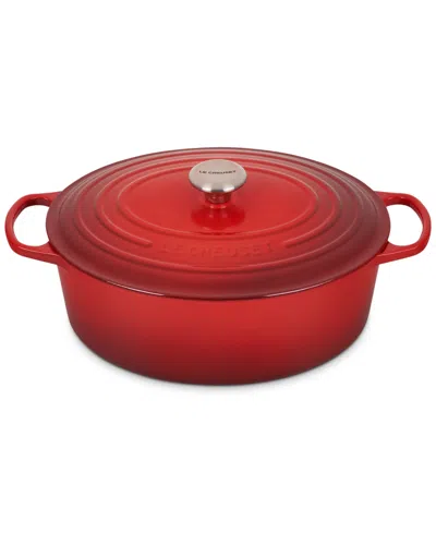 Le Creuset Signature Enameled Cast Iron 8-qt, Oval Dutch Oven In Cerise