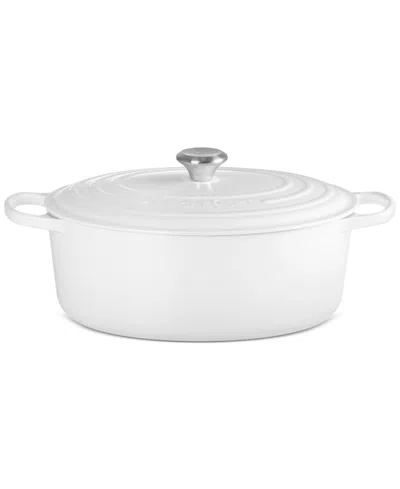 Le Creuset Signature Enameled Cast Iron 8-qt, Oval Dutch Oven In White