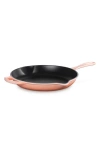 Le Creuset Signature Handle 10 1/4 Inch Enamel Cast Iron Skillet In Peche