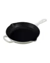 Le Creuset Signature Iron Handle Skillet, 10.25" In White