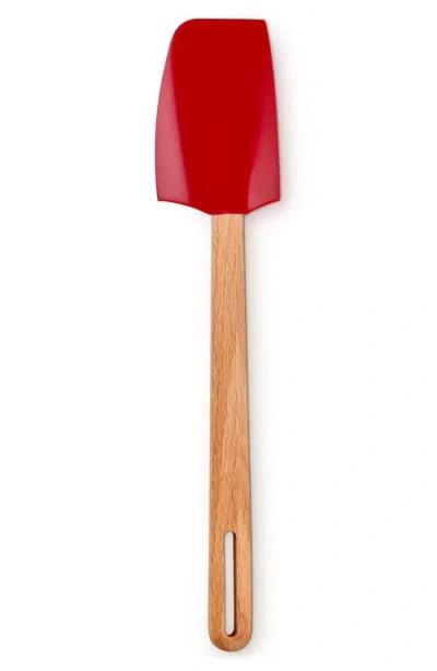 Le Creuset Signature Medium Silicone & Wood Spatula In Red
