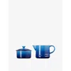 Le Creuset Azure Blue Signature Milk And Sugar Stoneware Set