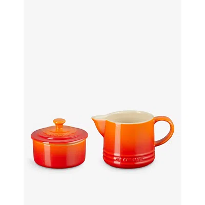 Le Creuset Volcanic Signature Milk And Sugar Stoneware Set