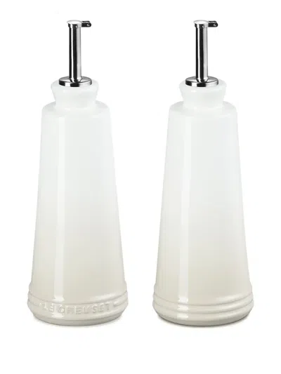 Le Creuset Signature Oil & Vinegar Set In White