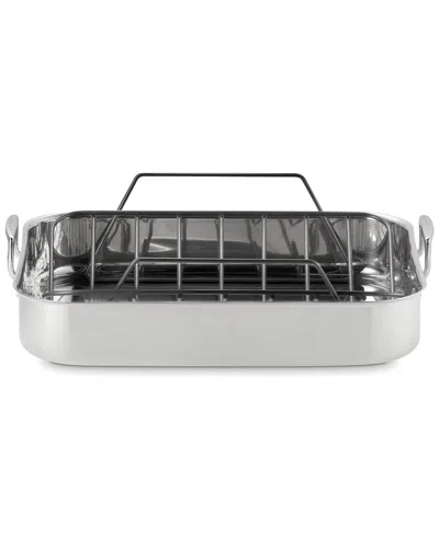 Le Creuset Signature Rectangular 13.8 X 4.5in Roaster And Rack With $18 Credit In White