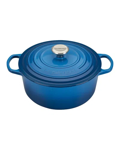 Le Creuset Signature Round 5.5-quart Dutch Oven In Blue