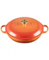 Le Creuset Signature 5-qt. Flamme Doree Round Braiser With Crucible Knob In Flamme Dor