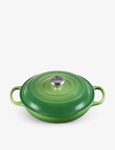 Le Creuset Bamboo Green Signature Shallow Cast-iron Casserole Dish