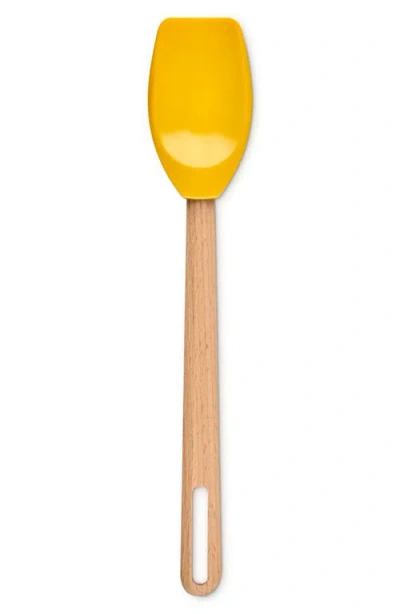 Le Creuset Signature Silicone & Wood Spatula Spoon In Yellow
