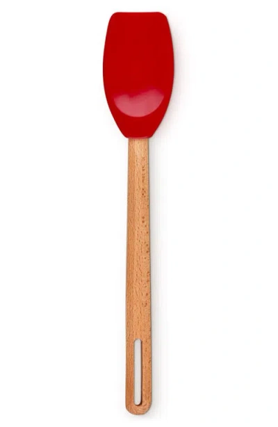 Le Creuset Signature Silicone & Wood Spatula Spoon In Red