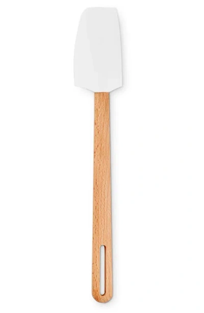 Le Creuset Signature Small Silicone & Wood Spatula In White
