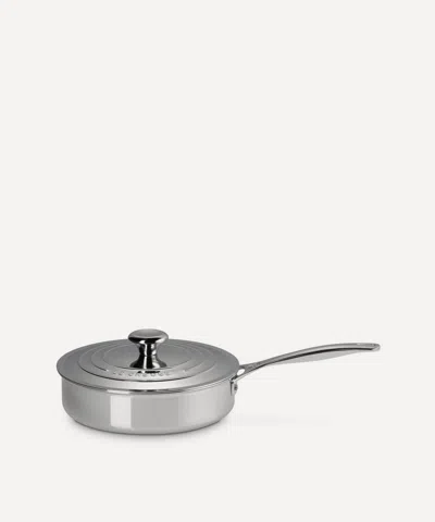 Le Creuset Signature Stainless Steel Sautepan With Lid In Silver