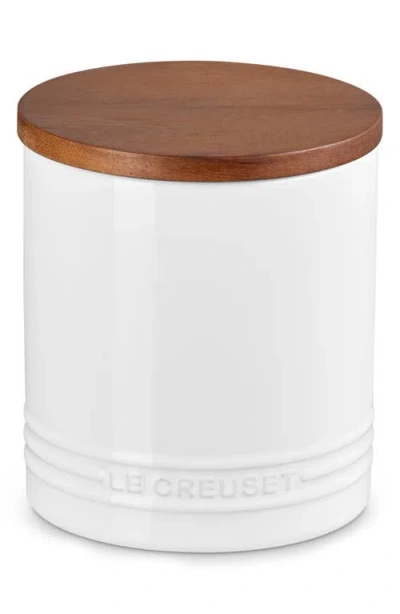 Le Creuset Signature Stoneware 1.2-quart Storage Canister In White