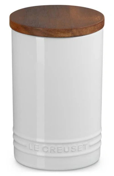 Le Creuset Signature Stoneware 26-ounce Storage Canister In White