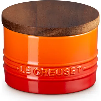 Le Creuset Signature Stoneware 7-ounce Storage Canister In Flame