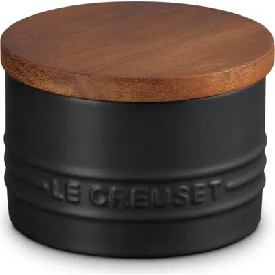 Le Creuset Signature Stoneware 7-ounce Storage Canister In Licorice