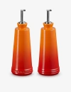 Le Creuset Volcanic Signature Stoneware Oil And Vinegar Set