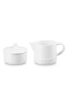 Le Creuset White Signature Cream & Sugar Set With $6 Credit