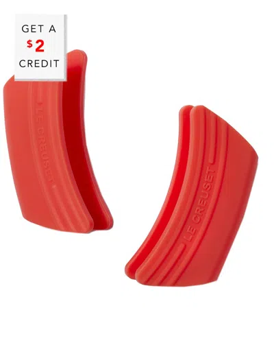 Le Creuset Silicone Pot Grips Set With $2 Credit In Red
