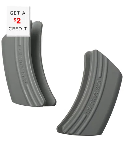 Le Creuset Silicone Pot Grips Set With $2 Credit In Gray