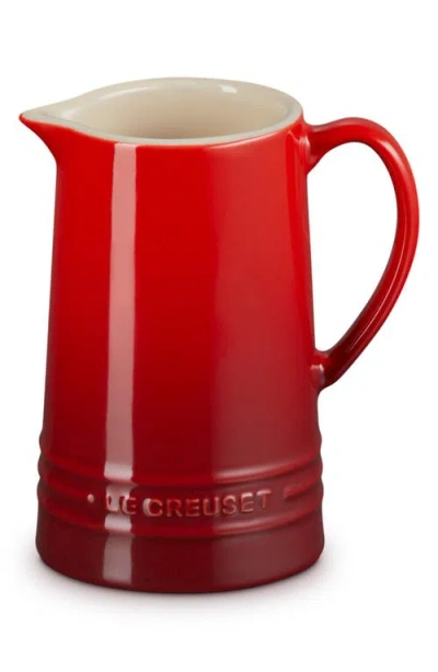 Le Creuset Small Stoneware Pitcher In Cerise