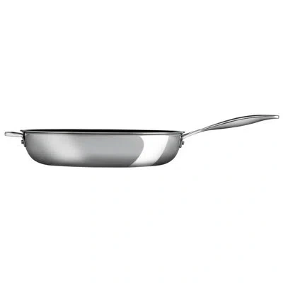 Le Creuset Stainless Steel Nonstick Deep Fry Pan In Silver;black