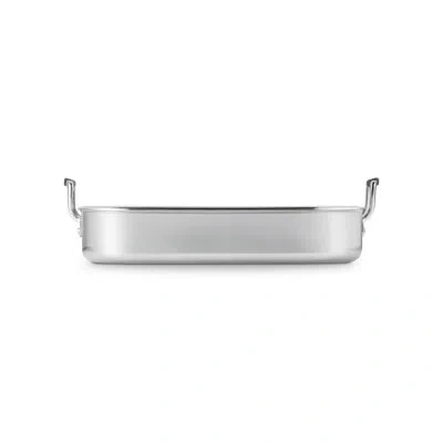 Le Creuset Stainless Steel Signature Rectangular Roaster & Rack, 17 In.