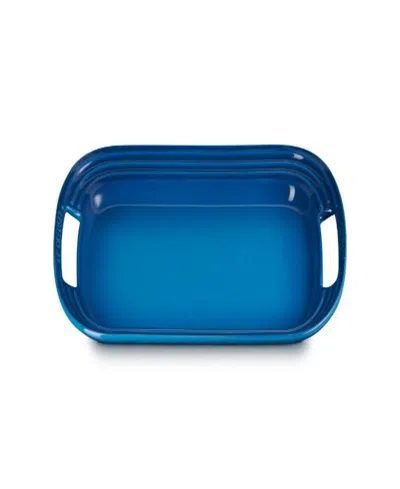 Le Creuset Stoneware 14" Serving Platter In Blue