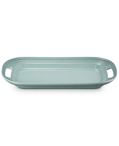 Le Creuset Stoneware 14" Serving Platter In Blue