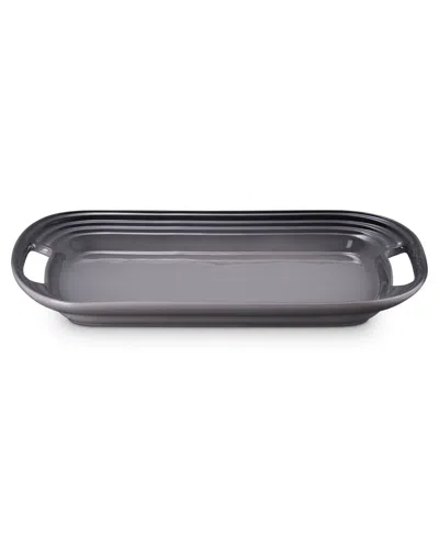 Le Creuset Stoneware 14" Serving Platter In Gray
