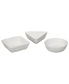 Le Creuset Stoneware 3 Piece Tapas Dishes Set In White