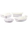 Le Creuset Stoneware 4-pc. Heritage Bakeware Essentials Set In Shallot