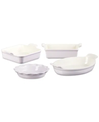 Le Creuset Stoneware 4-pc. Heritage Bakeware Essentials Set In Shallot