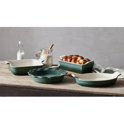 Le Creuset Stoneware 4 Piece Heritage Bakeware Set In Green