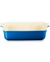 Le Creuset Stoneware 6.75 Quart Heritage Deep Rectangular Lasagna Dish In Blue